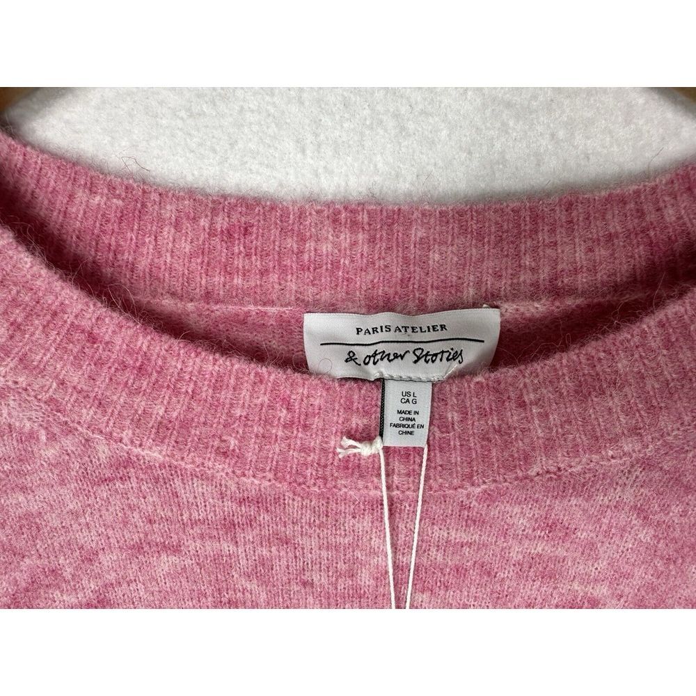 Paris Atelier & Other Stories Sweater Alpaca Wool Blend Pink Size Large - Picture 6 of 11